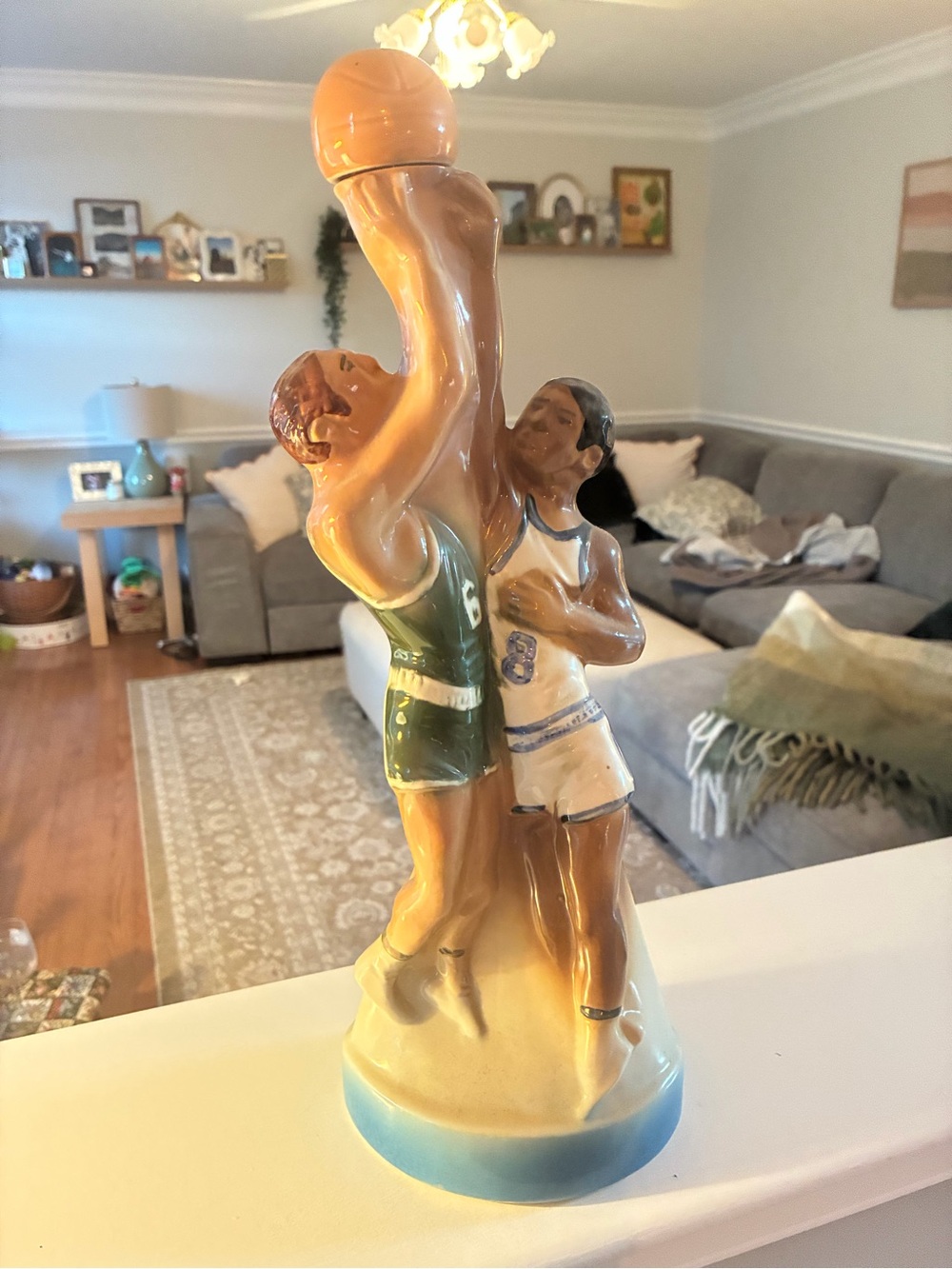 Vintage 1974 Ezra Brooks Basketball Players Whiskey Decanter - EMPTY - NO LIQUOR